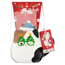 Squishmallows Mug Hot Chocolate & Cookie Christmas Gift Set