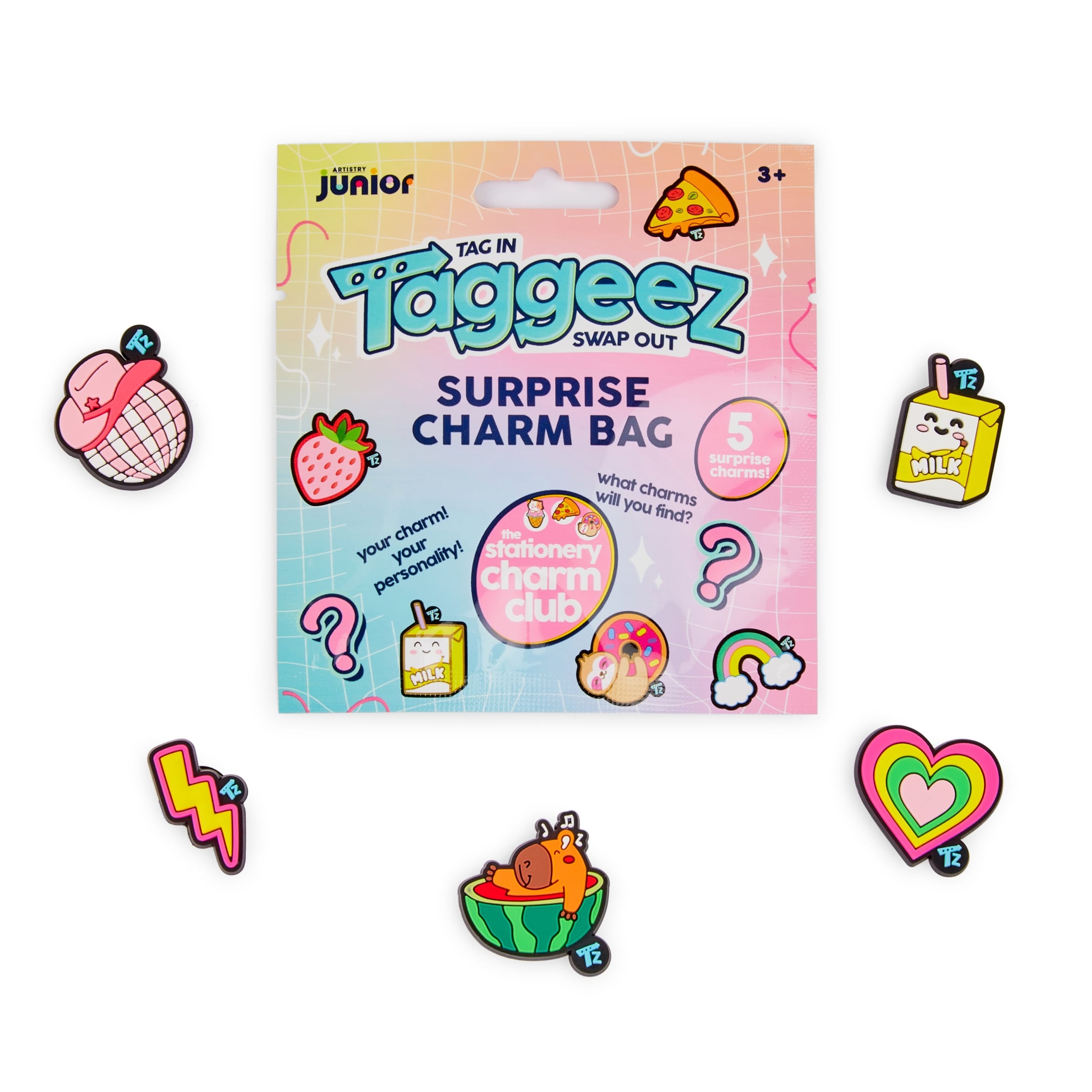 Taggeez Surprise 5 Charm Bag Assorted Pink
