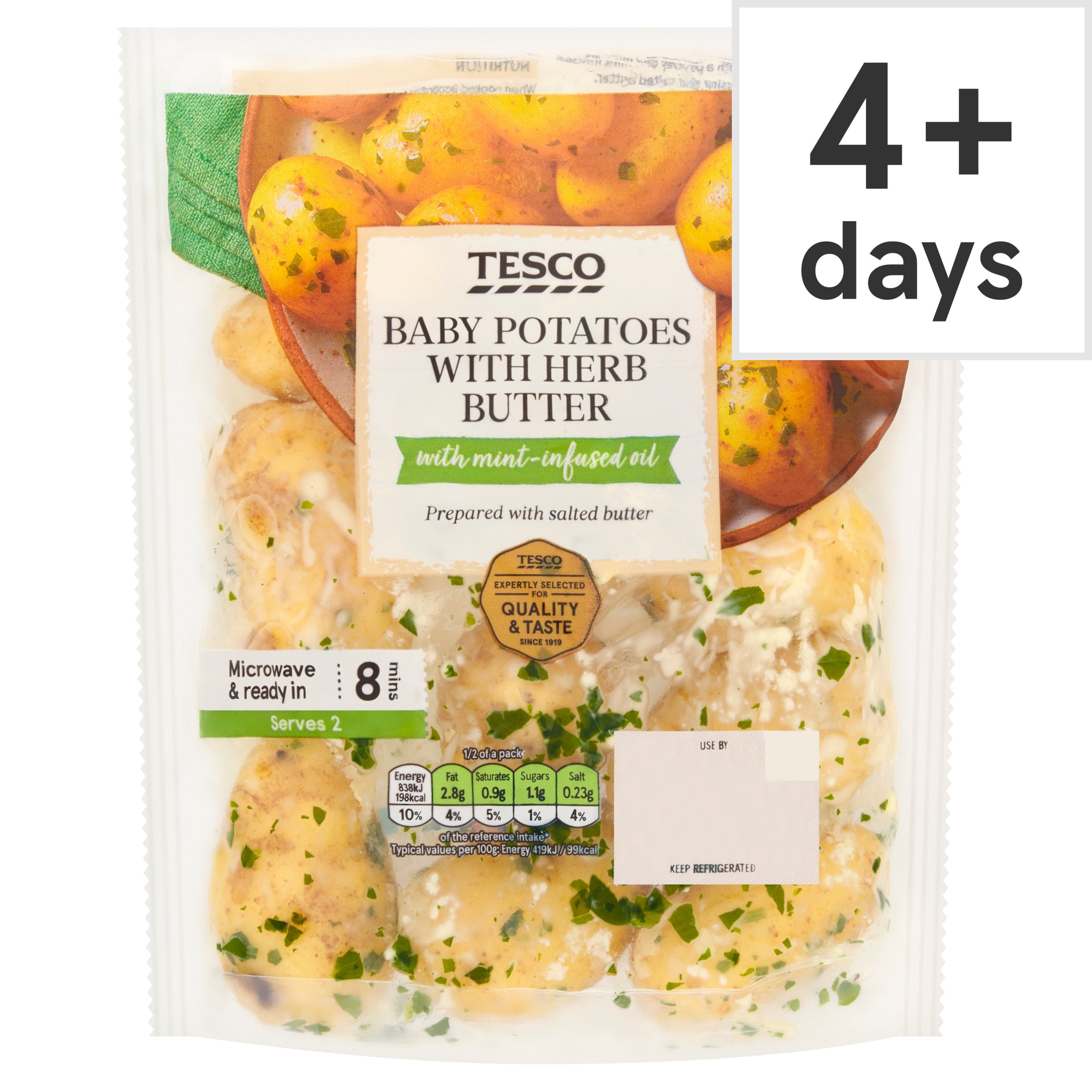 Tesco Baby Potatoes With Herb Butter 400g