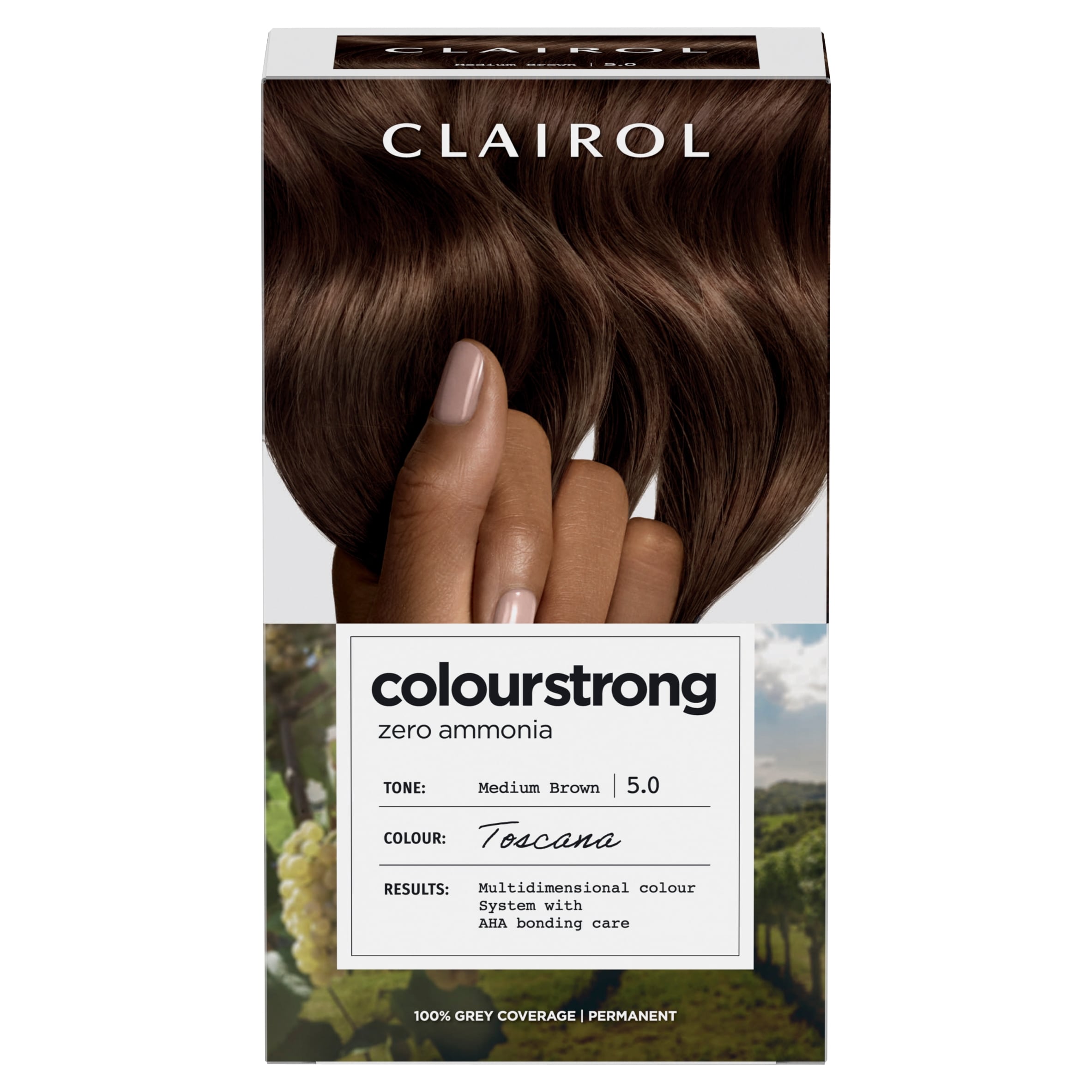 CLAIROL COLOUR STRONG PERMANENT HAIR DYE - 5.0 MEDIUM BROWN