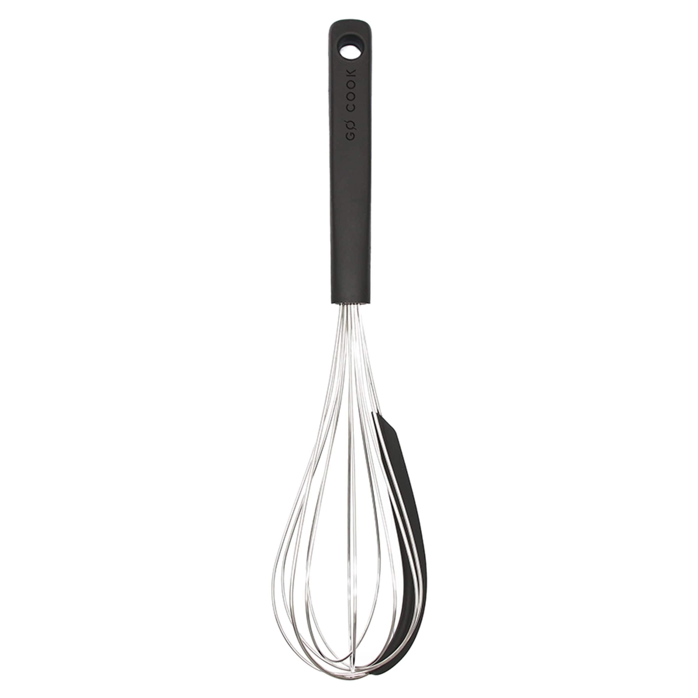 Go Cook Black Stainless Steel Whisk