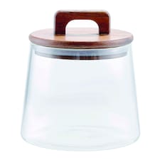 Tesco Acacia Lid Glass Food Storage With Handle 800ml