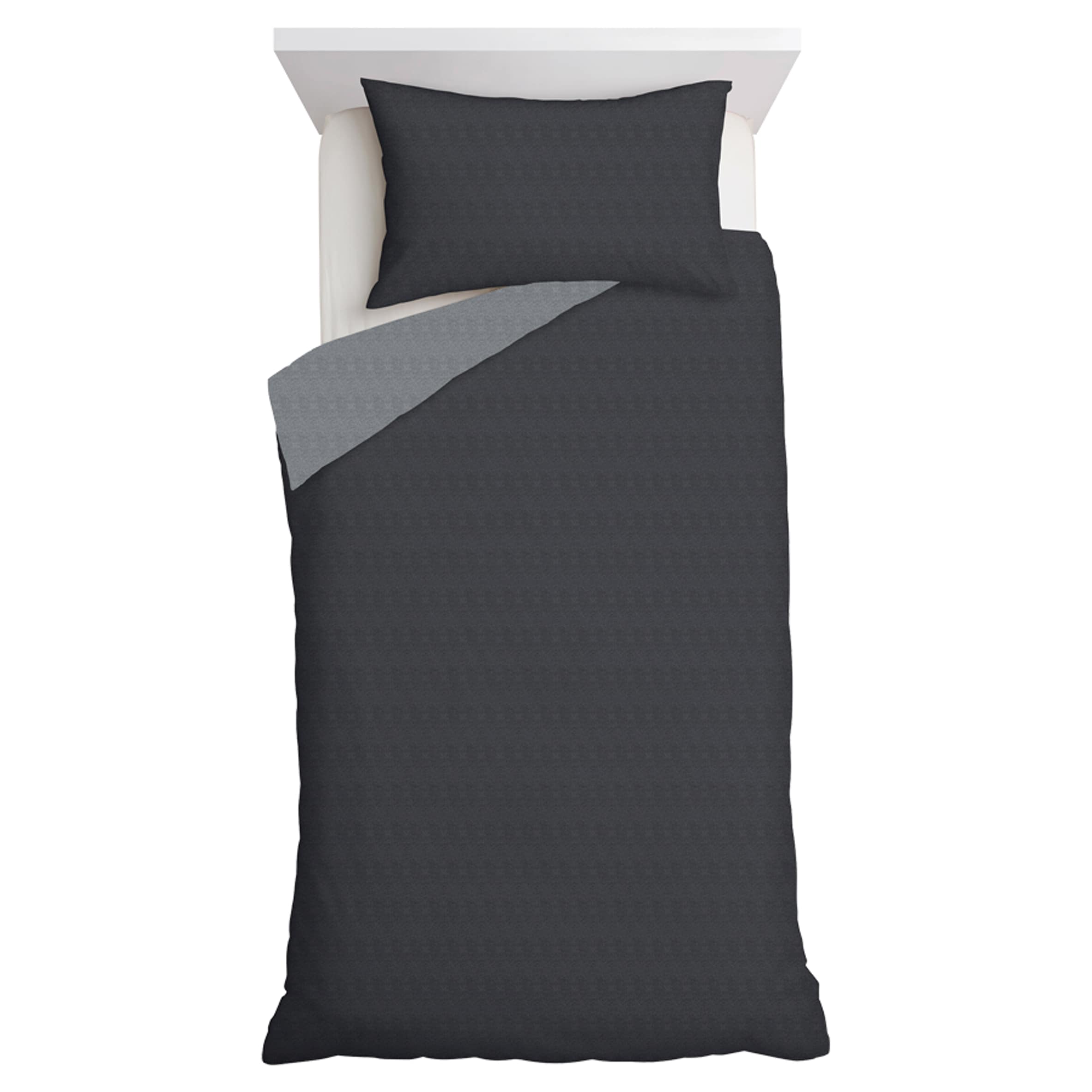 F&F Home Black Reversible Duvet Set Single