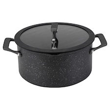 Go Cook Oven Safe 24cm Stockpot Black