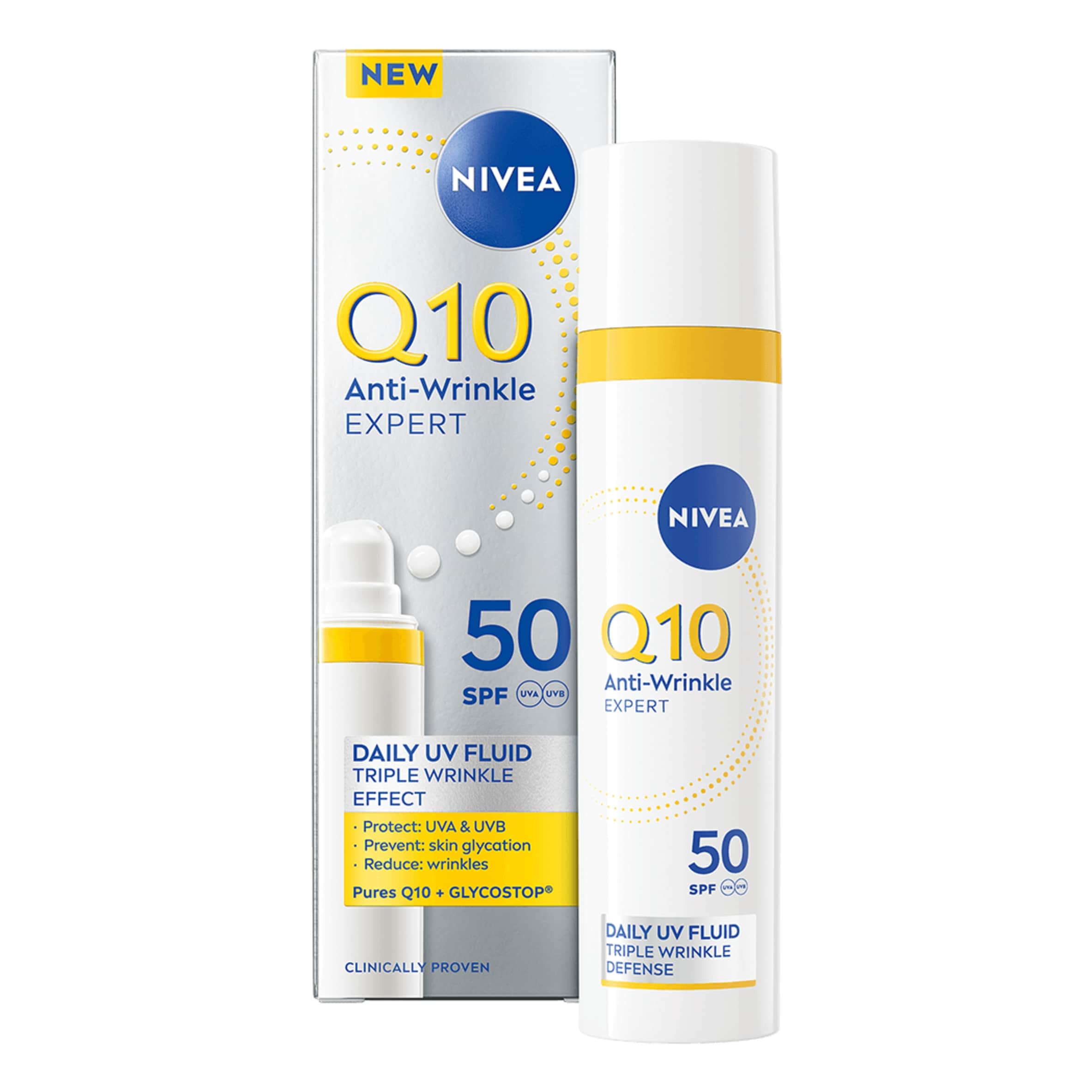 NIVEA Q10 Anti-Wrinkle Expert Daily UV Face Fluid SPF50 40ml