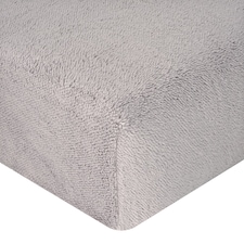 F&F Home Grey Teddy Fleece Fitted Sheet King