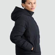 F&F Quilted Shower Resistant Coat in Black