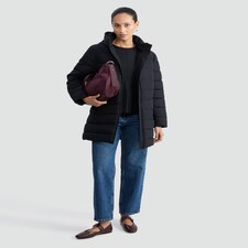 F&F Quilted Shower Resistant Coat in Black thumbnail 2