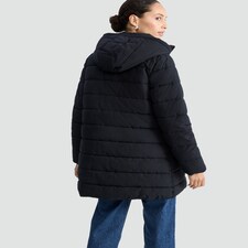 F&F Quilted Shower Resistant Coat in Black thumbnail 3