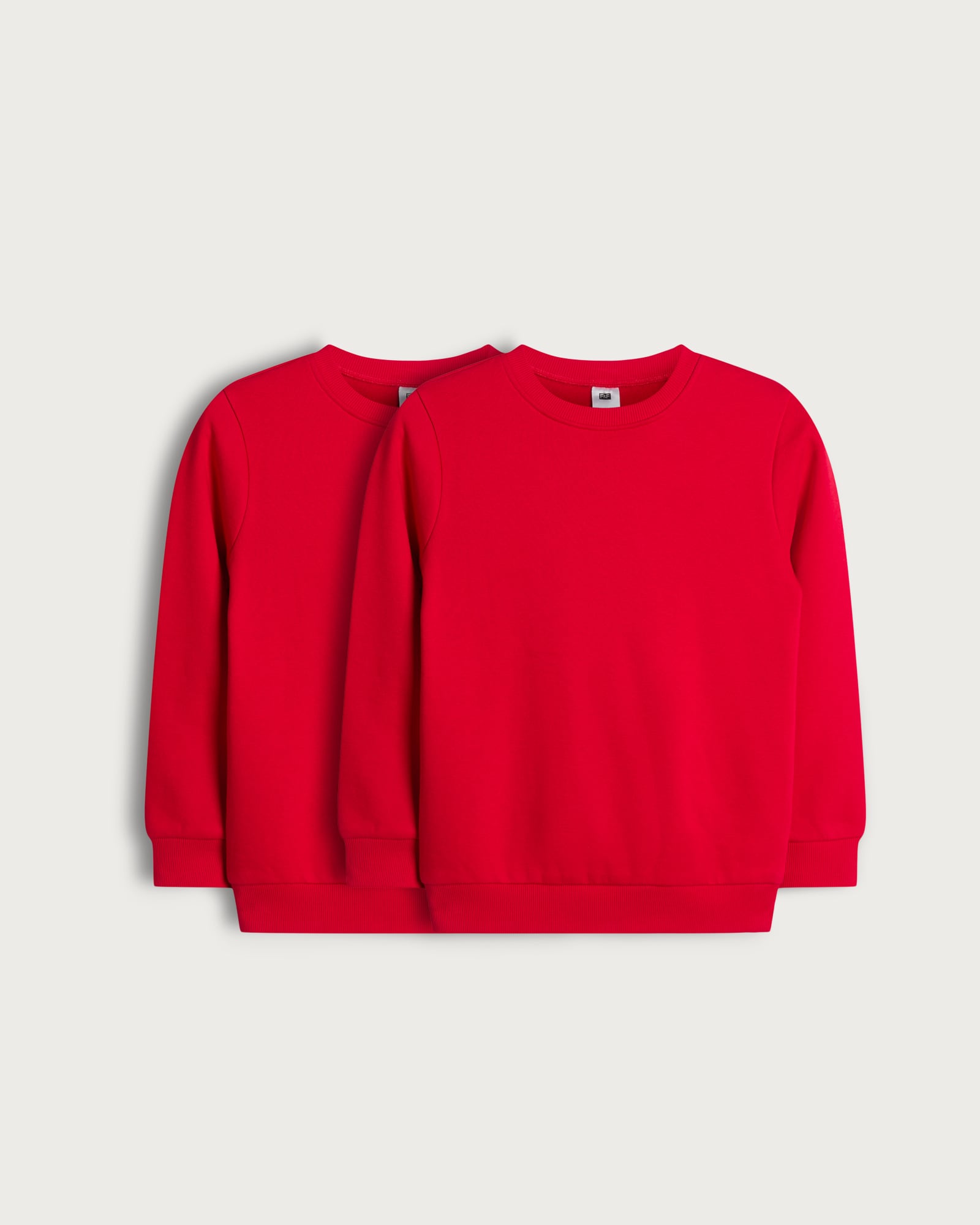 F&F School Unisex 2-Pack Cotton Rich School Sweatshirts in Red thumbnail 4