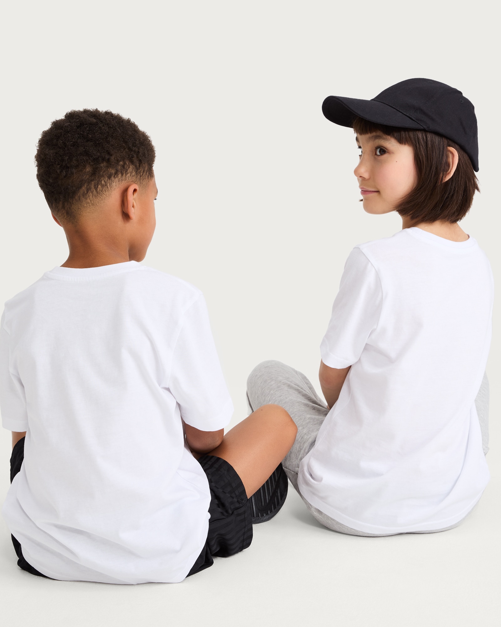 F&F School Unisex 2-Pack Pure Cotton T-Shirts in White thumbnail 3