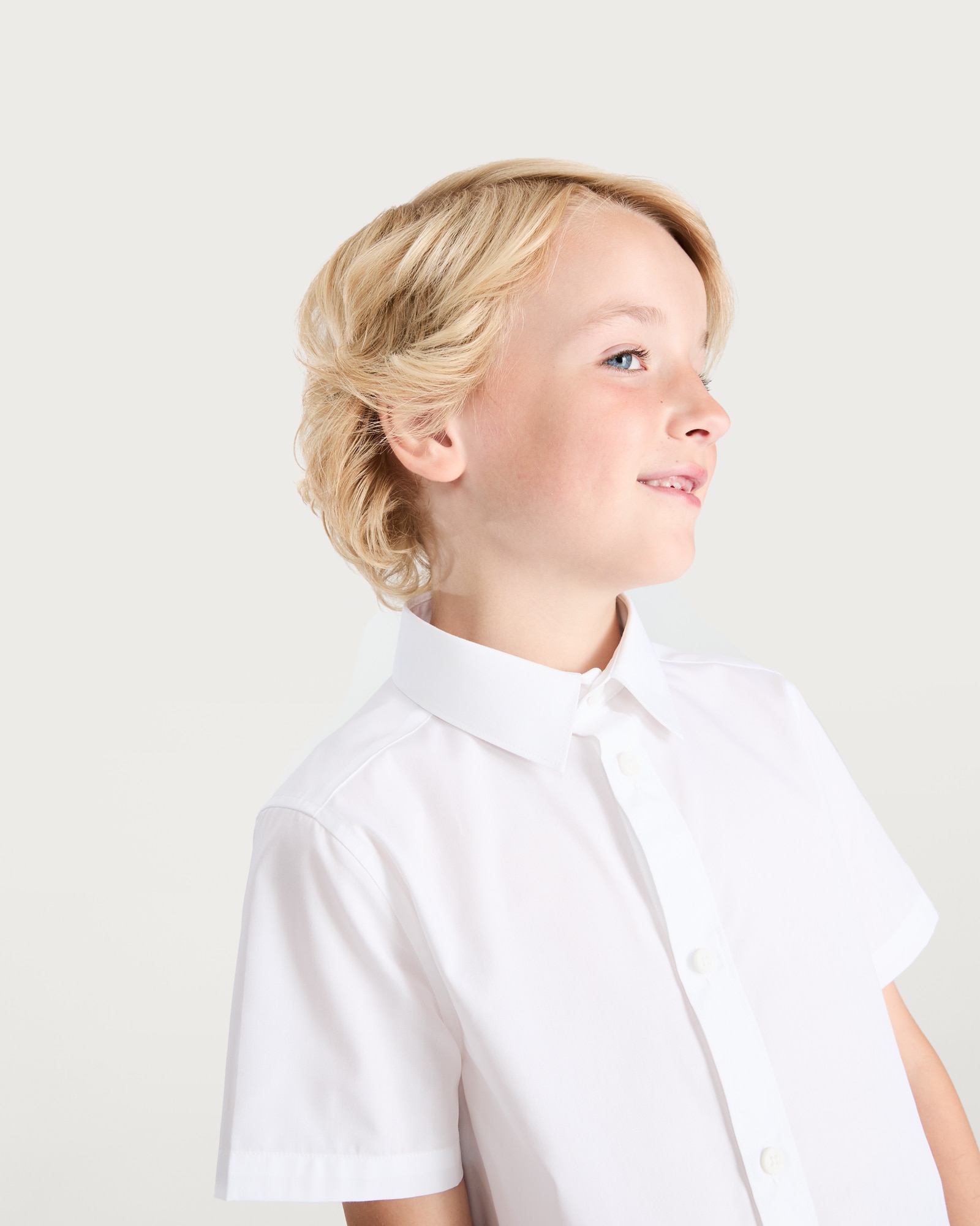 F&F School Boys 2-Pack Regular Fit Short Sleeved Shirts in White