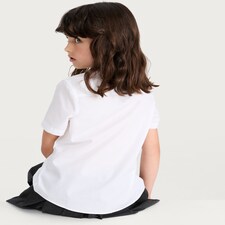 F&F School Girls 3-Pack Cotton Blend Revere Collared Shirts in White thumbnail 3