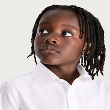 F&F School Boys 3-Pack Regular Fit Long Sleeved Shirts in White