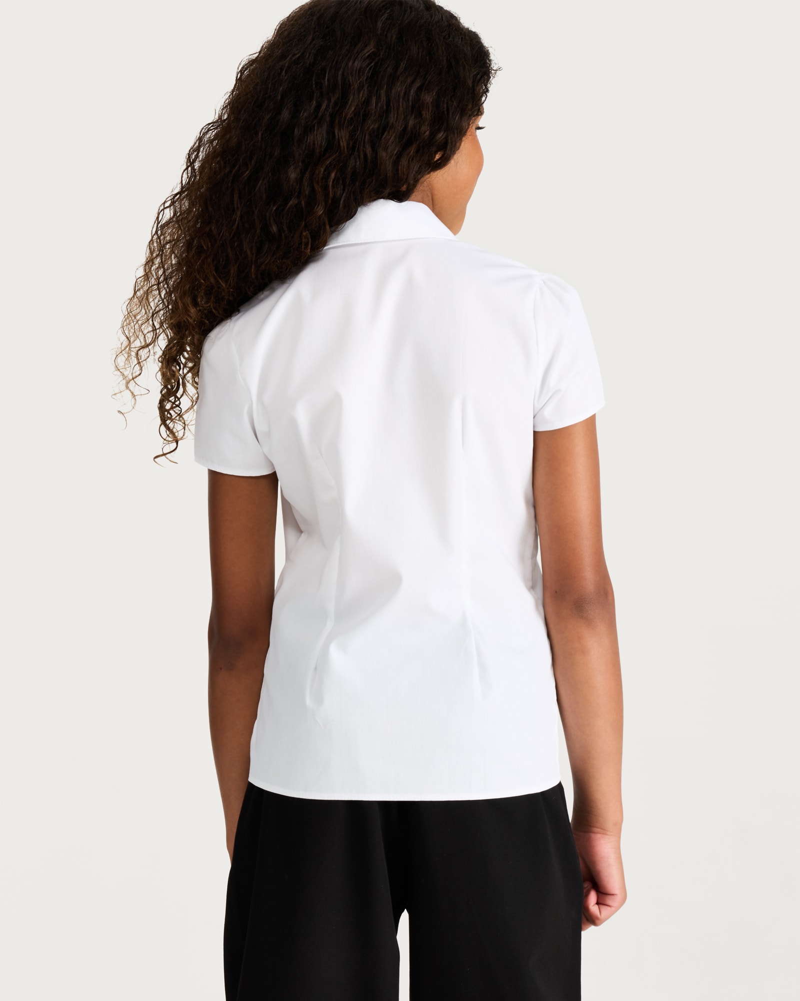 F&F School Girls 2-Pack Pintuck Shirts in White thumbnail 3