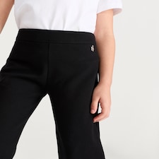 F&F School Girls 2-Pack Cotton Rich Trousers in Black
