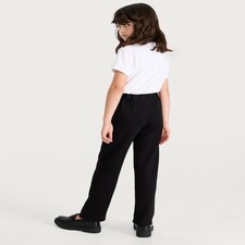 F&F School Girls 2-Pack Cotton Rich Trousers in Black thumbnail 3