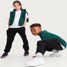 F&F School Unisex 2-Pack Cotton Rich Joggers in Black