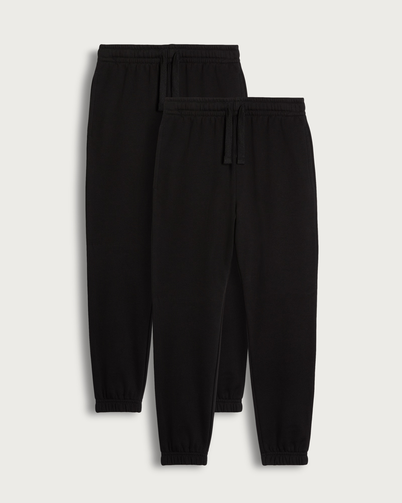 F&F School Unisex 2-Pack Cotton Rich Joggers in Black thumbnail 4
