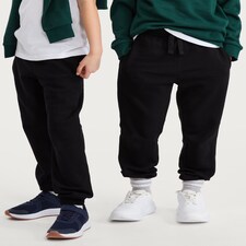 F&F School Unisex 2-Pack Cotton Rich Joggers in Black thumbnail 3