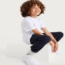 F&F School Unisex 2-Pack Cotton Rich Joggers in Navy thumbnail 2