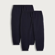 F&F School Unisex 2-Pack Cotton Rich Joggers in Navy thumbnail 4