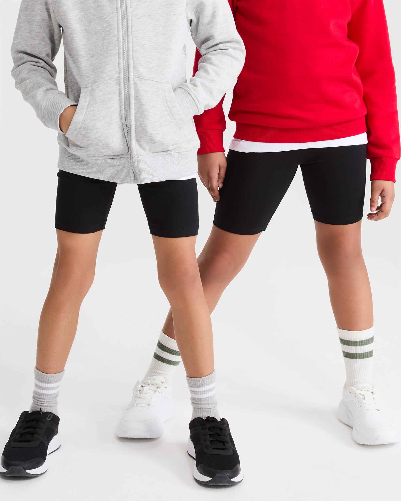 F&F School Unisex 2-Pack Cotton Rich Cycling Shorts  in Black thumbnail 3