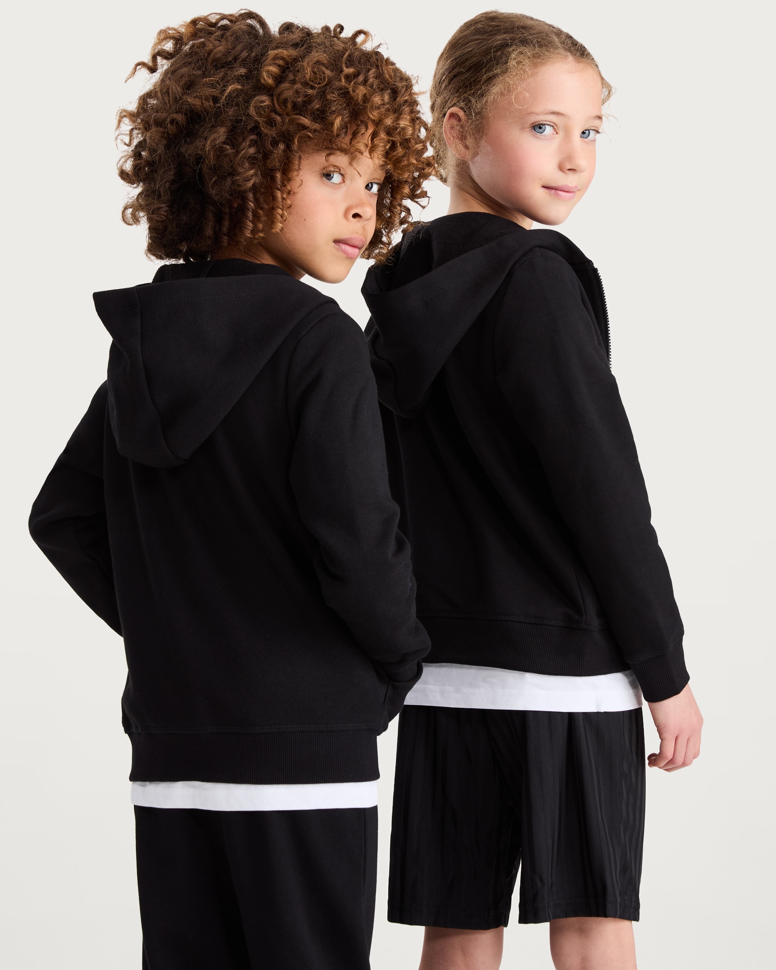 F&F School Unisex Cotton Rich Zip Through Sweatshirt in Black thumbnail 4