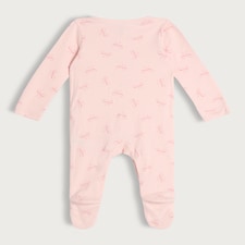 F&F Baby 3-Pack Pure Cotton Ballerina Printed Sleepsuits in Pink thumbnail 2
