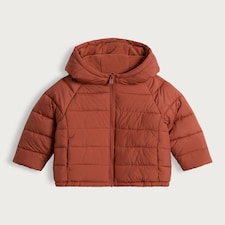 F&F Boys Hooded Puffer Jacket in Brown thumbnail 5
