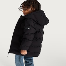 F&F Boys Padded Hooded Shower Resistant Jacket in Black