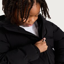 F&F Boys Padded Hooded Shower Resistant Jacket in Black thumbnail 3