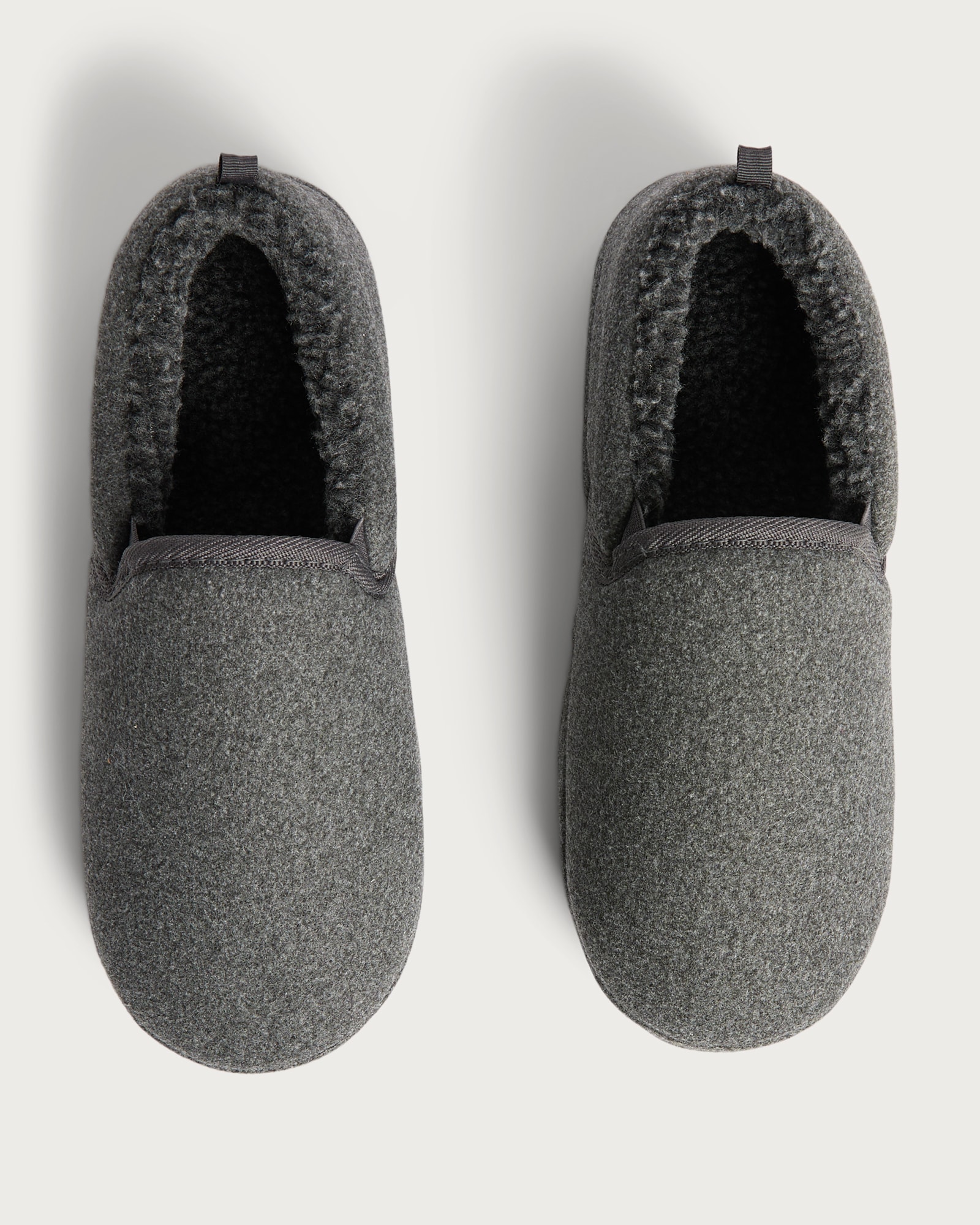 F&F Fleece Lined Contrast Detail Mule Slippers in Grey thumbnail 2