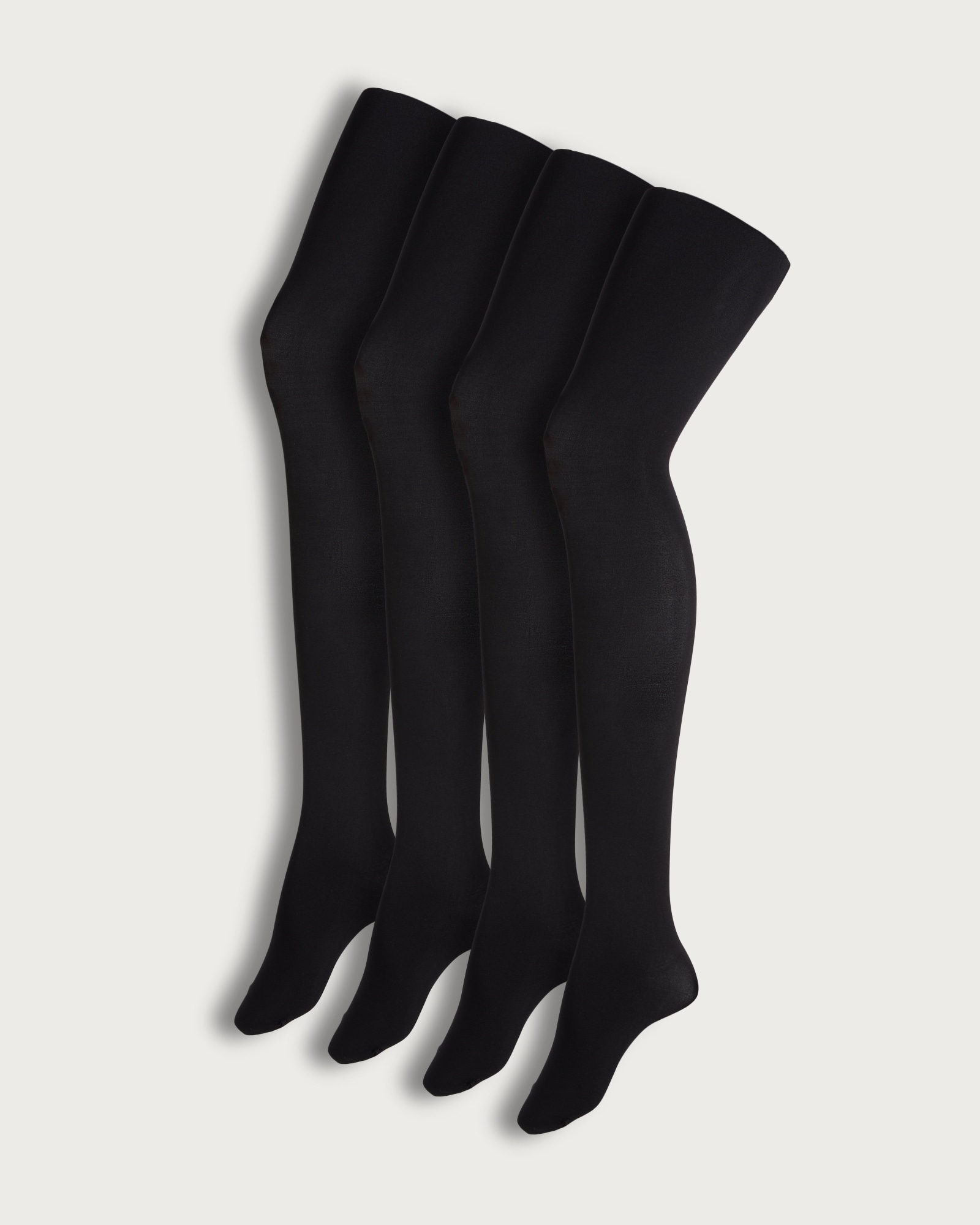 F&F 4-Pack 60 Denier Opaque Tights  in Black thumbnail 3