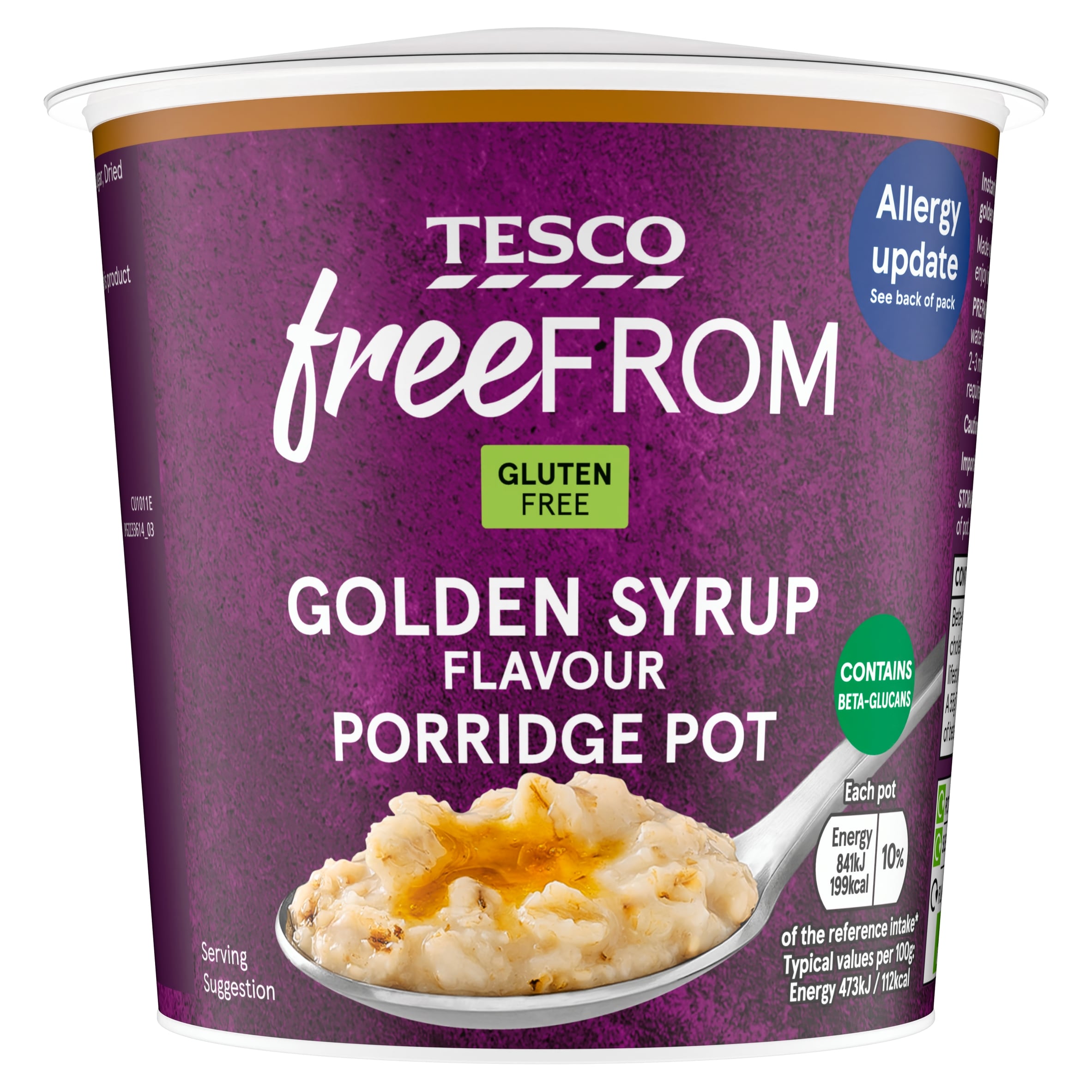 Tesco Free from Golden Syrup Porridge Pot 55g 