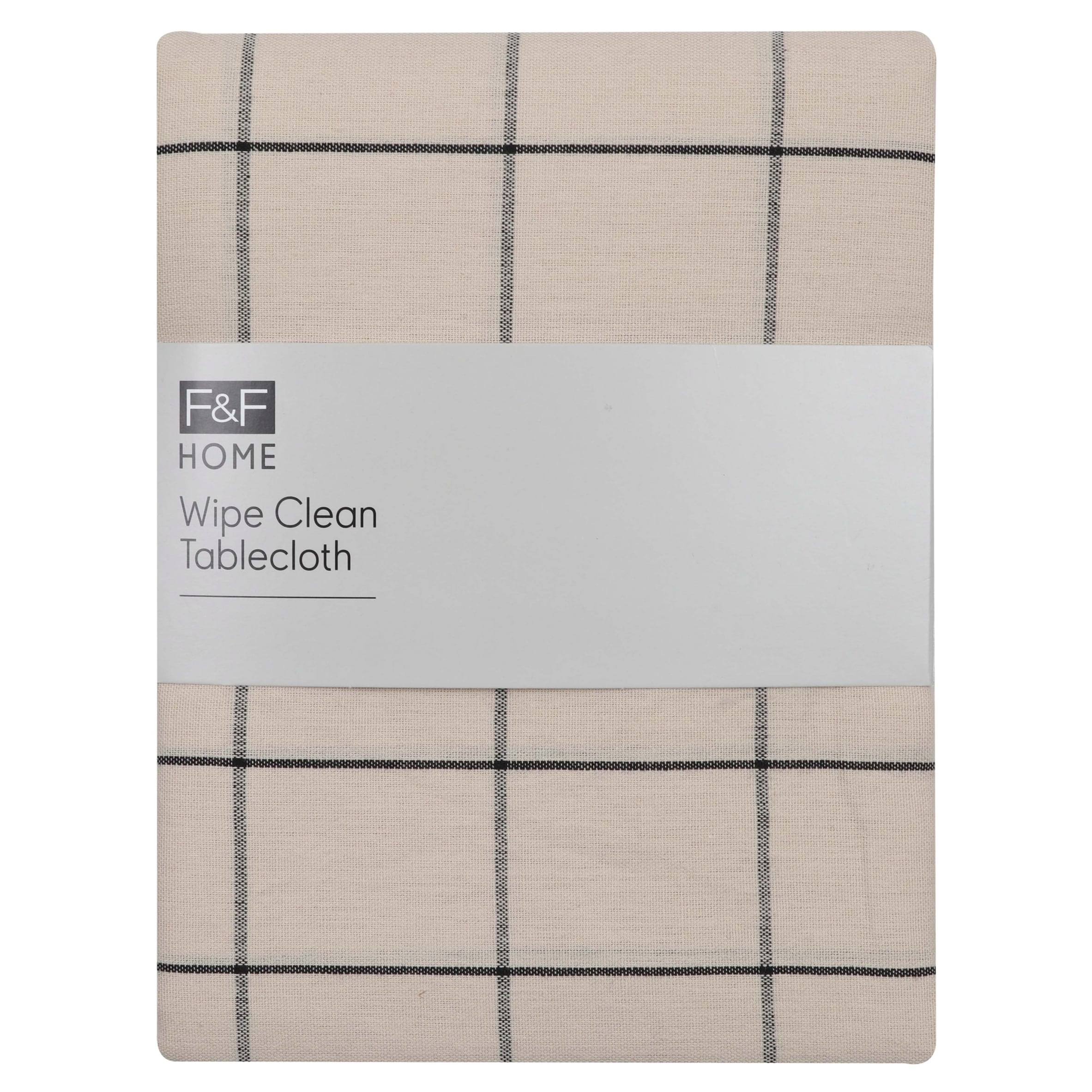 F&F Home Wipe Clean Check Tablecloth