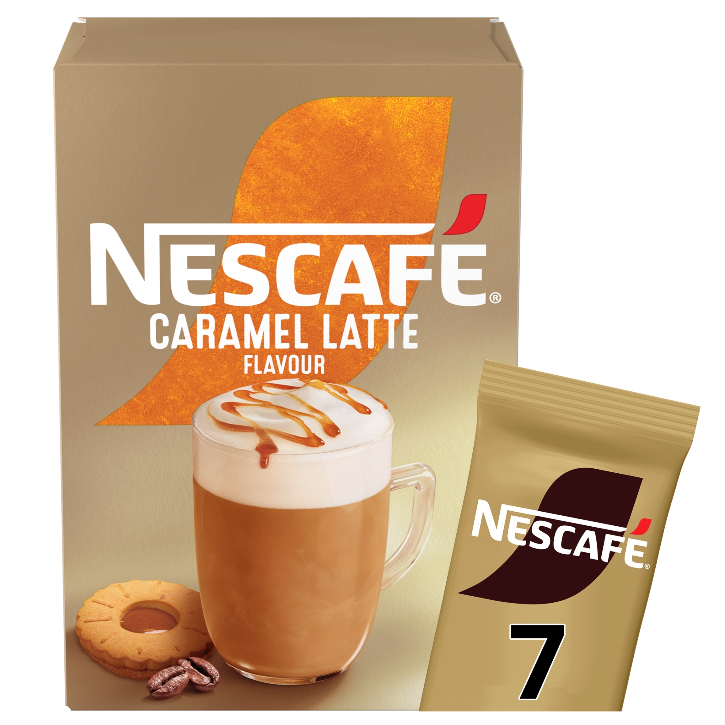Nescafé Caramel Latte Instant Coffee 7 x 17g Sachets