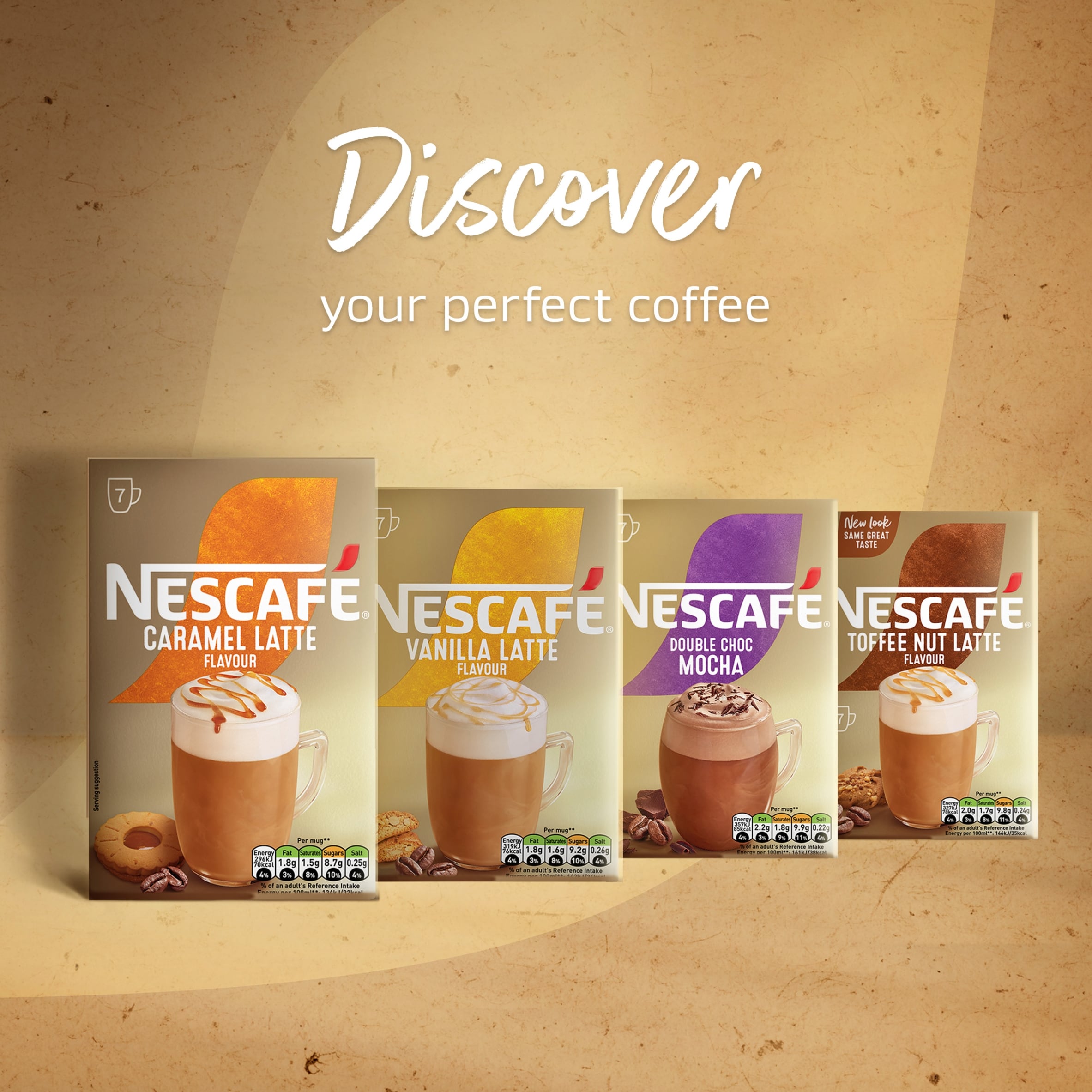 Nescafe Caramel Latte Instant Coffee 7 Sachets thumbnail 4