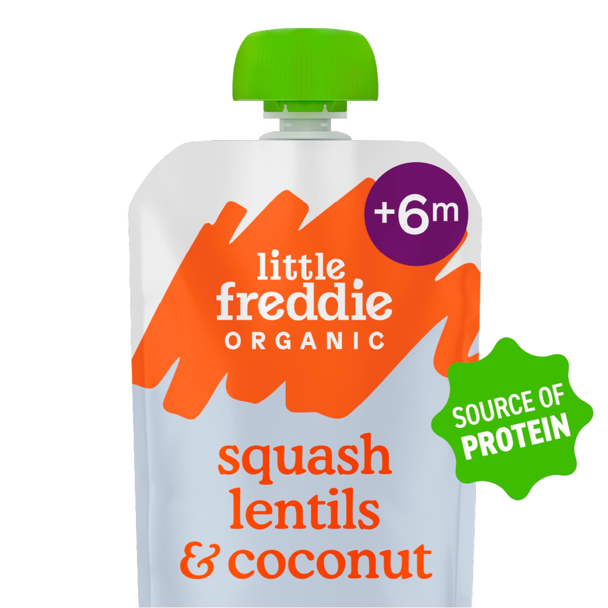 Little Freddie Organic Butternut Squash with Lentils & Coconut Baby Food Pouch +6Months 100g thumbnail 2