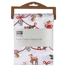 F&F Home Christmas character wipe clean tablecloth