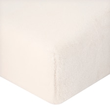 F&F Home Ivory Teddy Fleece Fitted Sheet Double