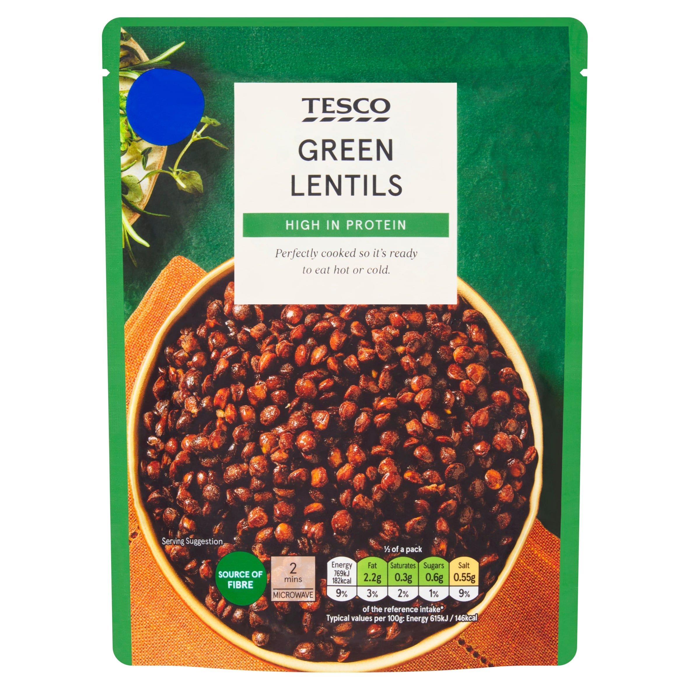 Tesco Green Lentils 250g