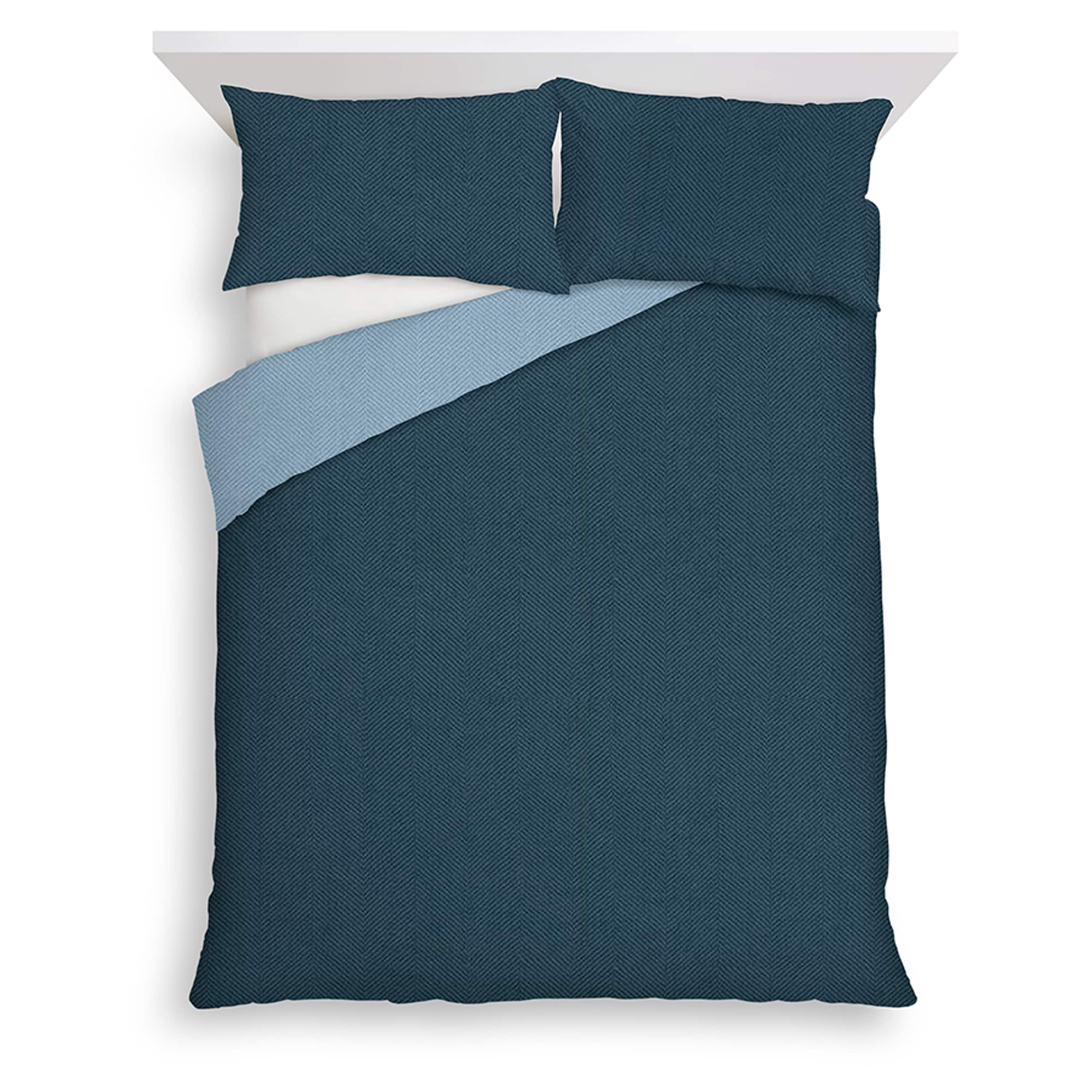 F&F Home Blue Reversible Duvet Set Double