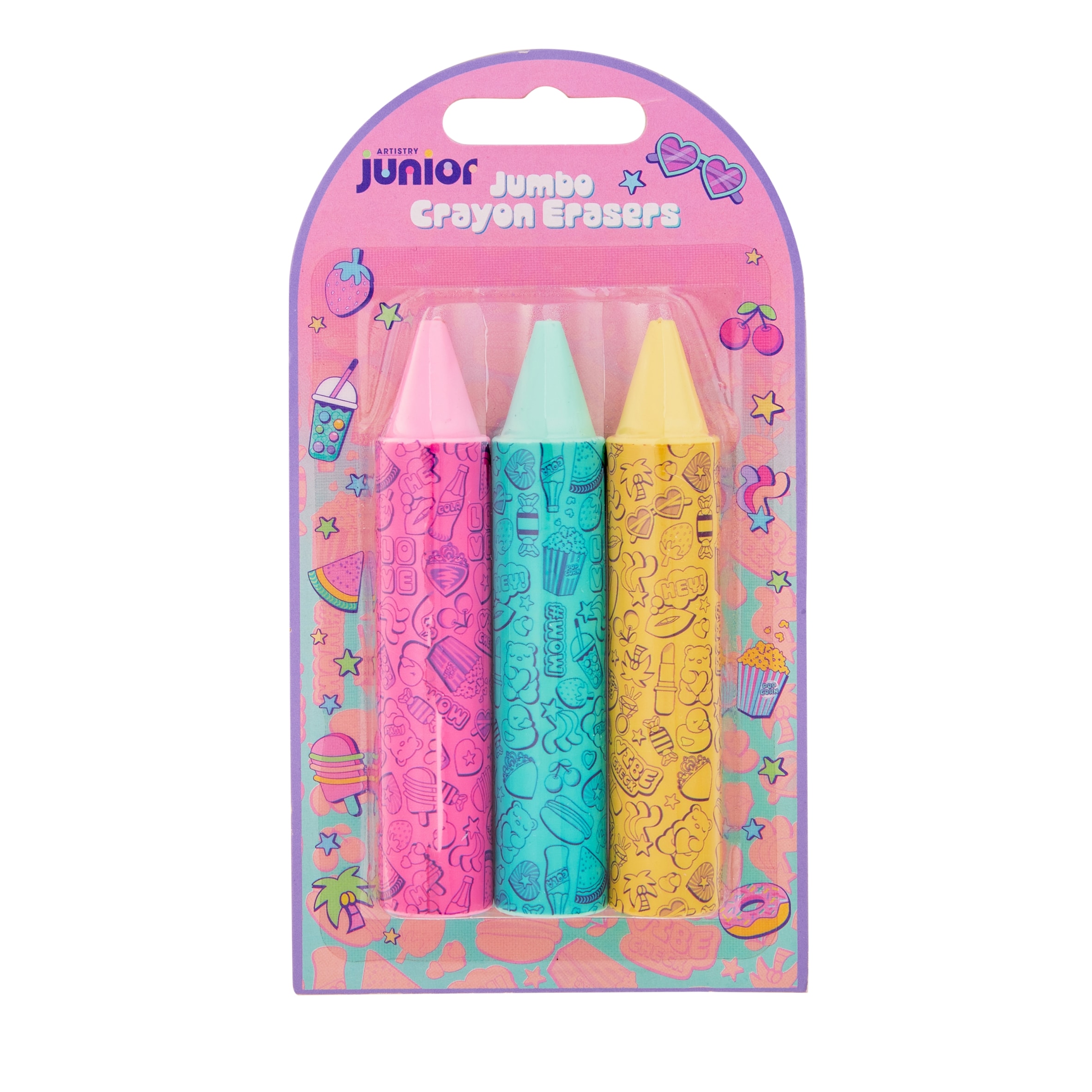 Artistry Junior Jumbo Crayon Erasers 3 Pack