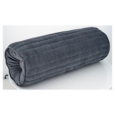 F&F Home Navy Velvet Quilted Bolster