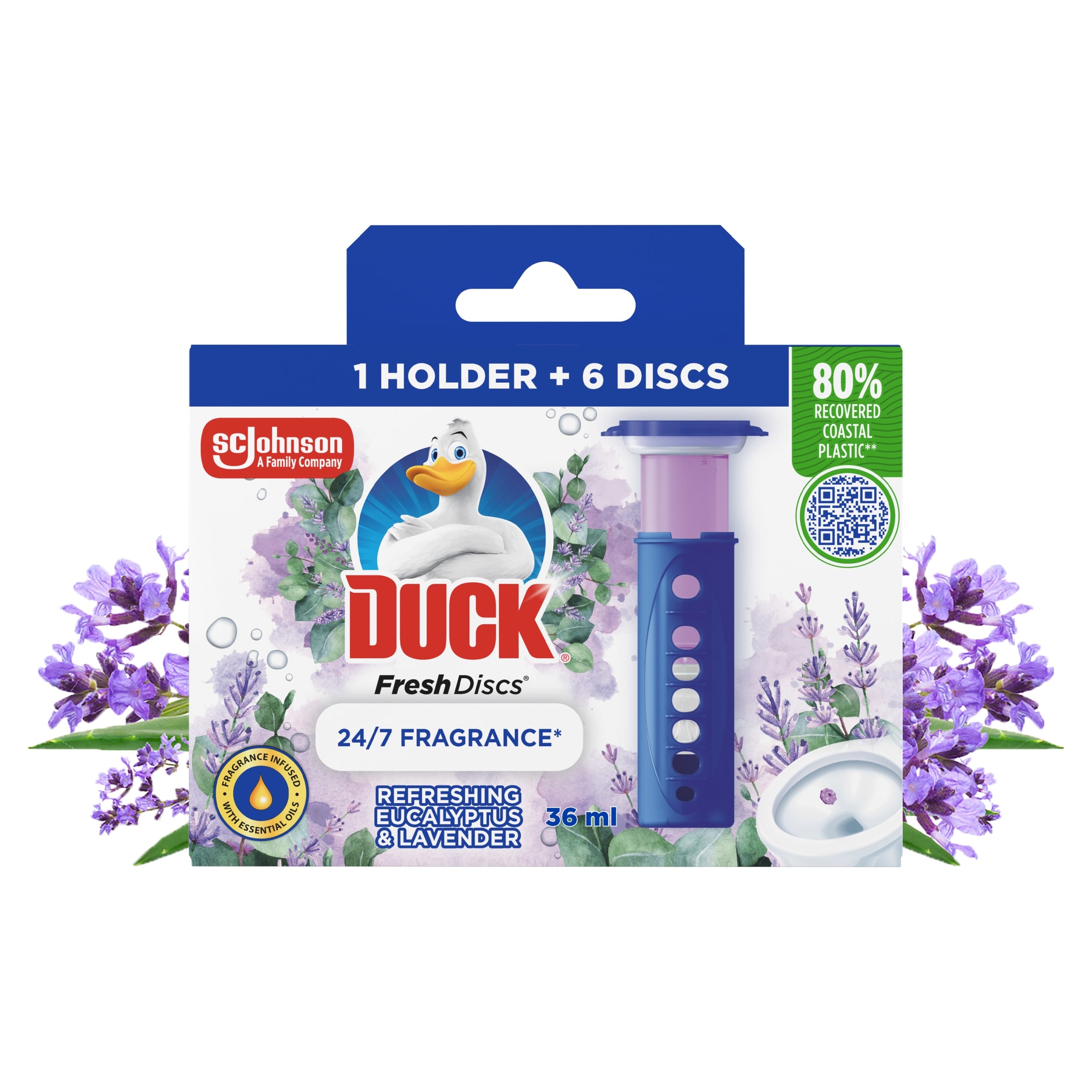 Duck Toilet Fresh Discs Holder Lavender & Eucalyptus