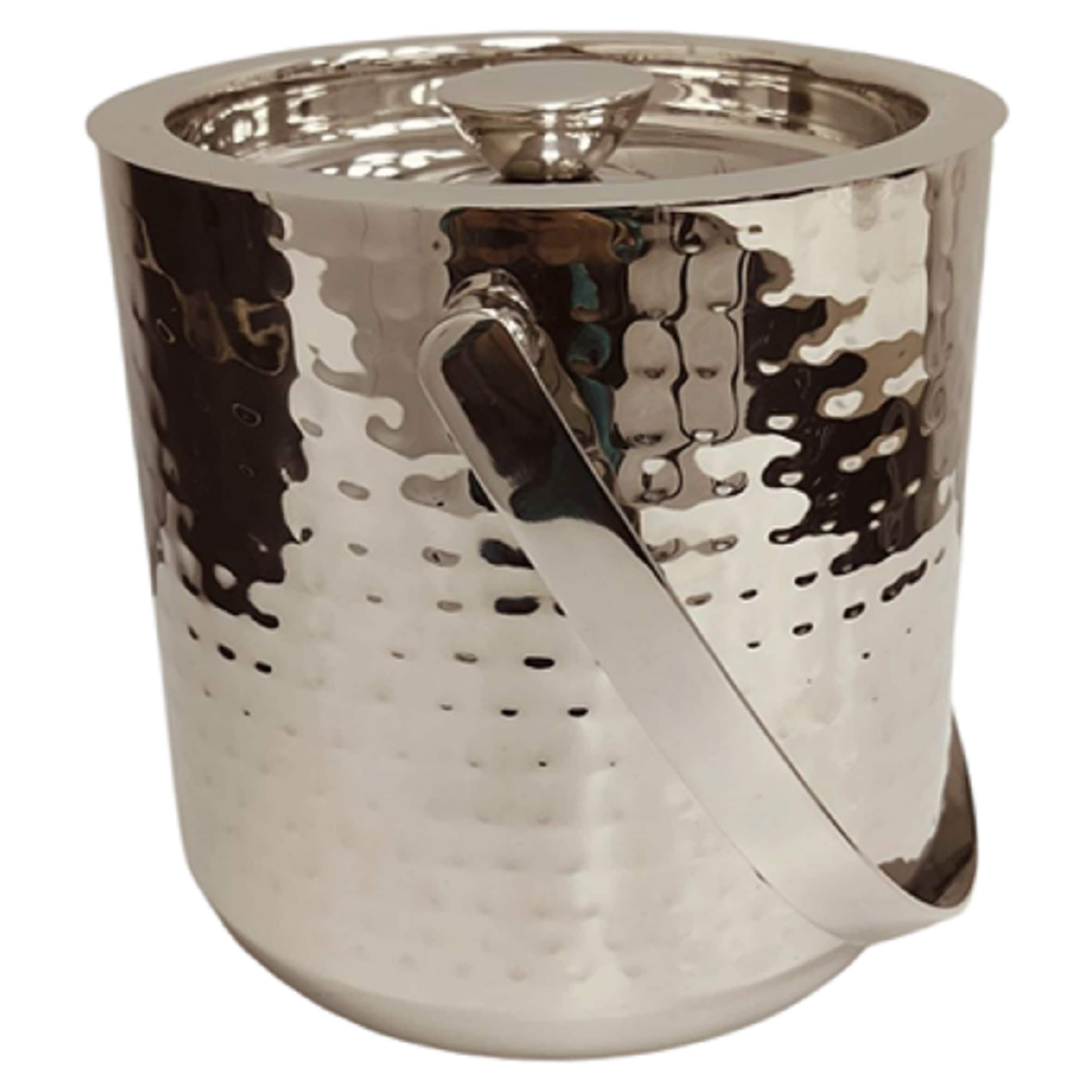 F&F Home Hammered Silver Ice Bucket