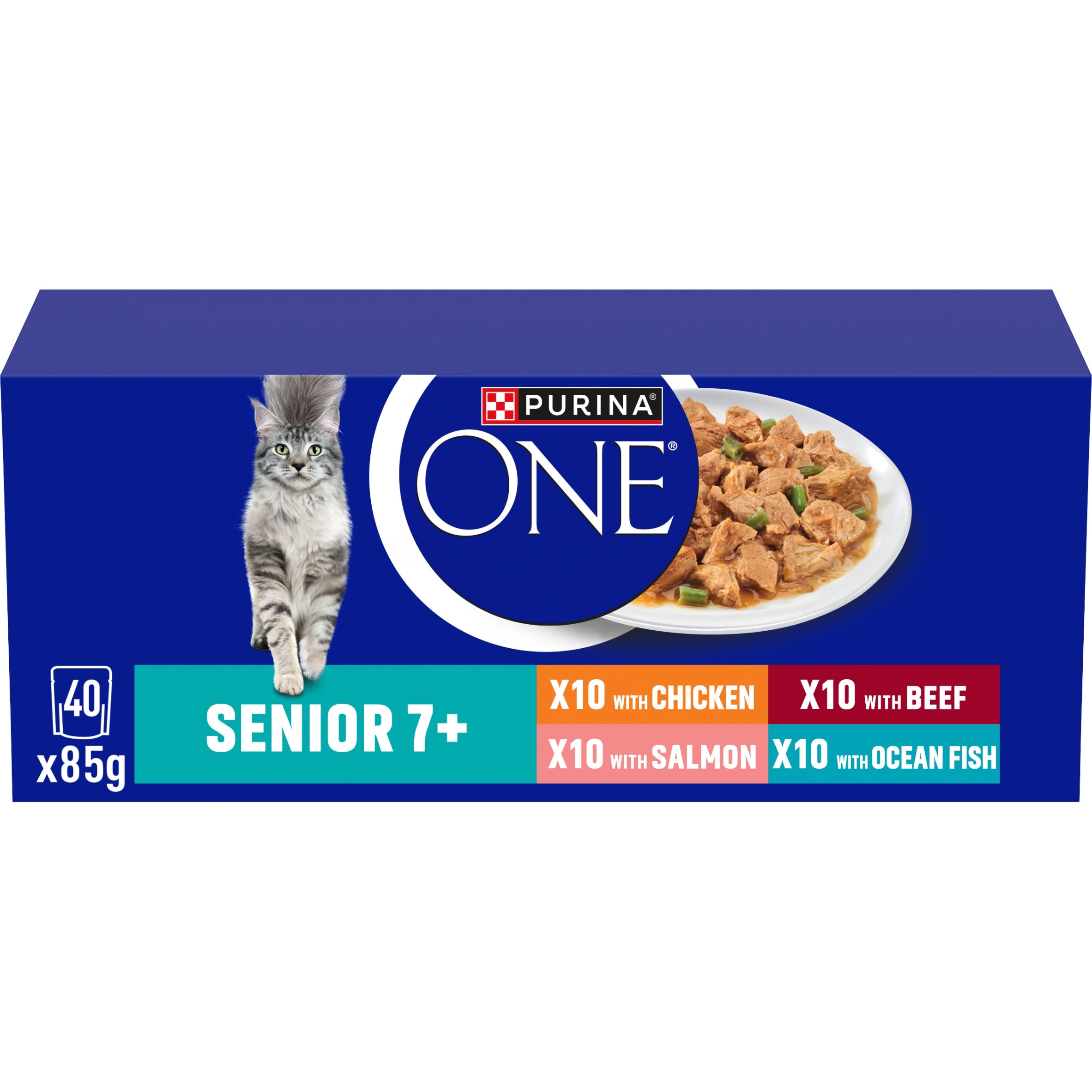 Purina One Senior 7+ Mini Fillets Mixed Selection Wet Cat Food