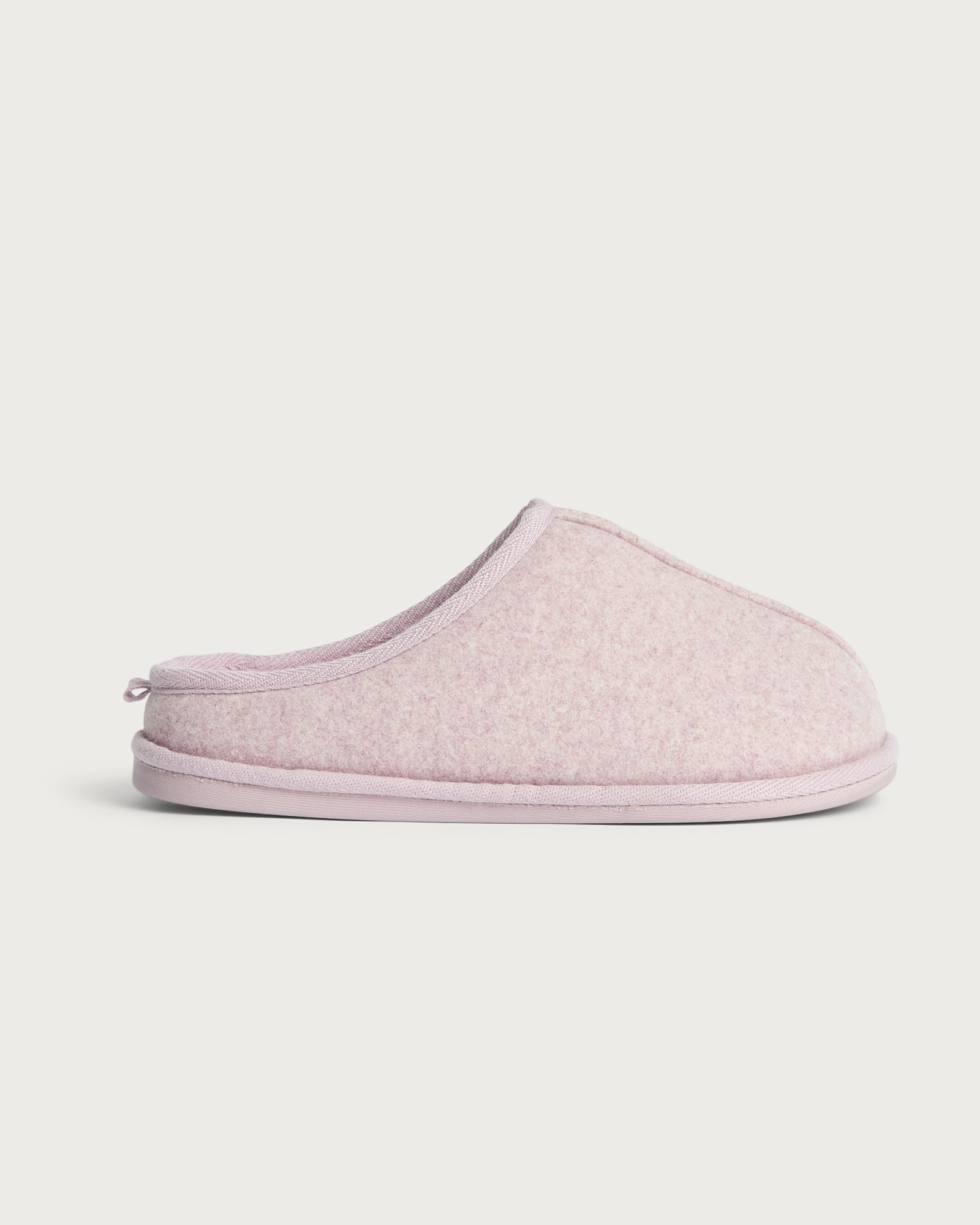 F&F Felt Slip On Mule Slippers in Pink