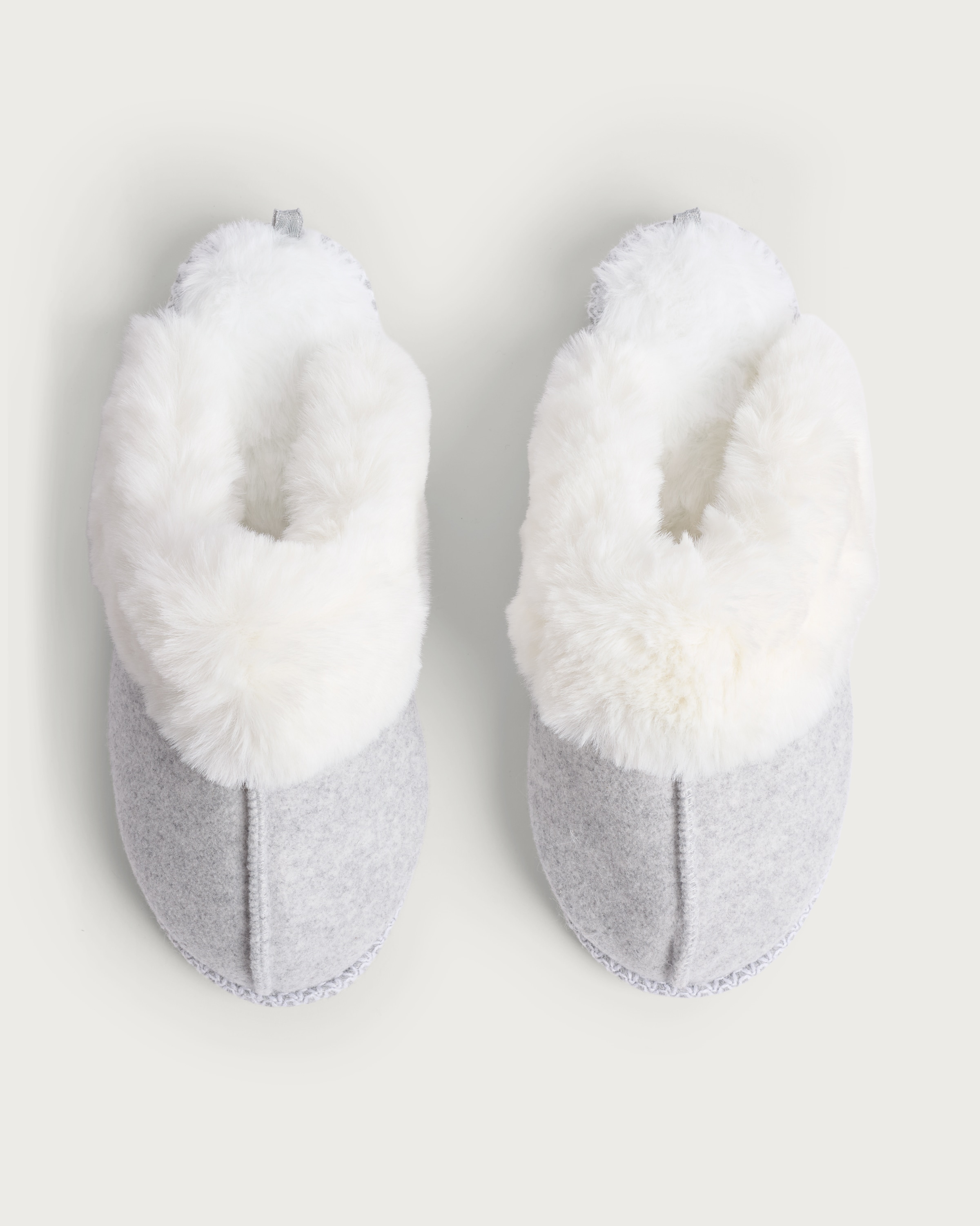 F&F Faux Fur Lined Mule Slippers in Grey thumbnail 2